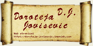 Doroteja Jovišević vizit kartica